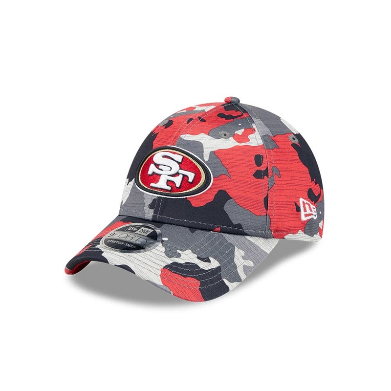 Youths San Francisco 49ers New Era NFL 22 Training Camp 9FORTY Stretch Snap Hat – Camo
