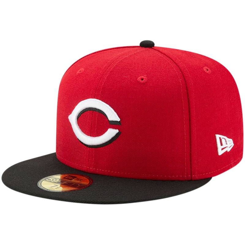 Cincinnati Reds New Era MLB AC On-Field Road 59FIFTY Fitted Hat – Red