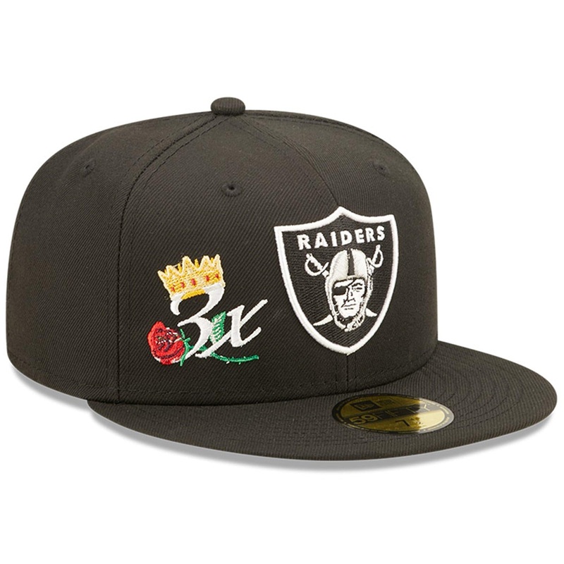 Las Vegas Raiders New Era NFL Crown Champs 59FIFTY Fitted Hat – Black