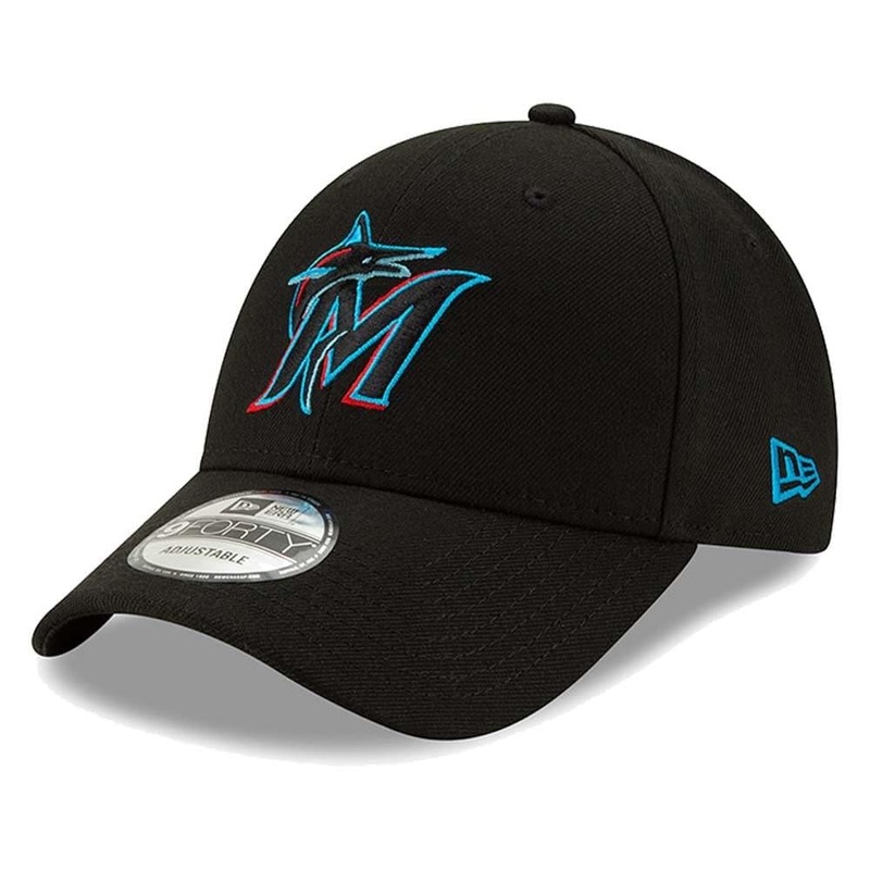 Miami Marlins New Era MLB Team 9FORTY Snapback Hat – Black