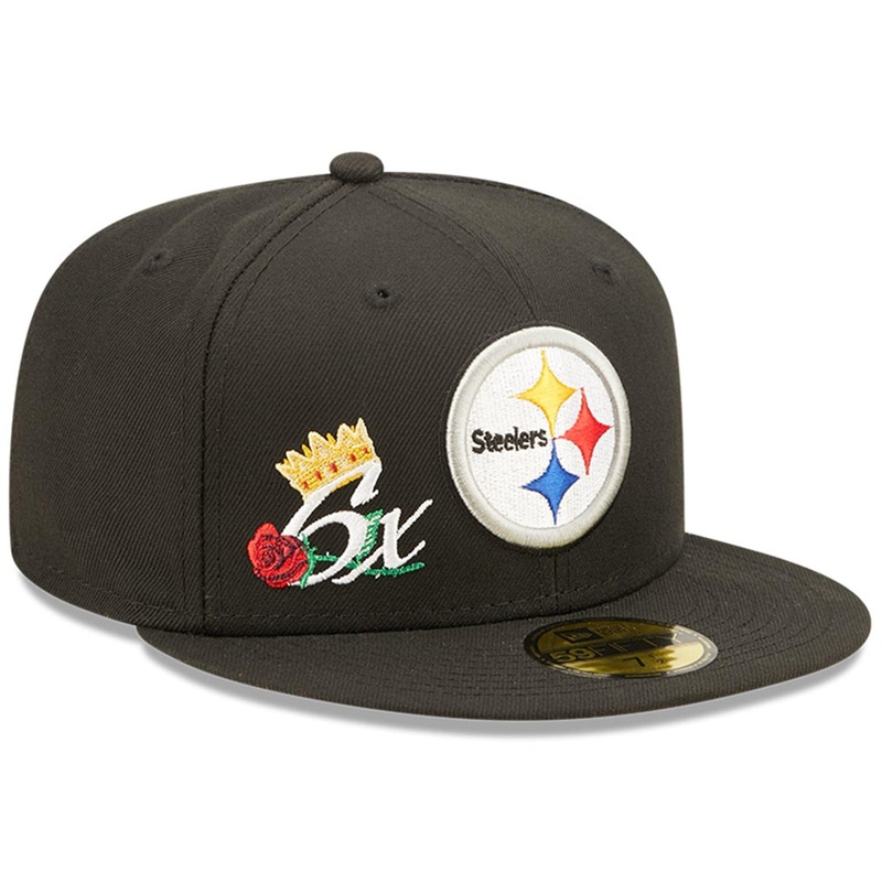Pittsburgh Steelers New Era NFL Crown Champs 59FIFTY Fitted Hat – Black