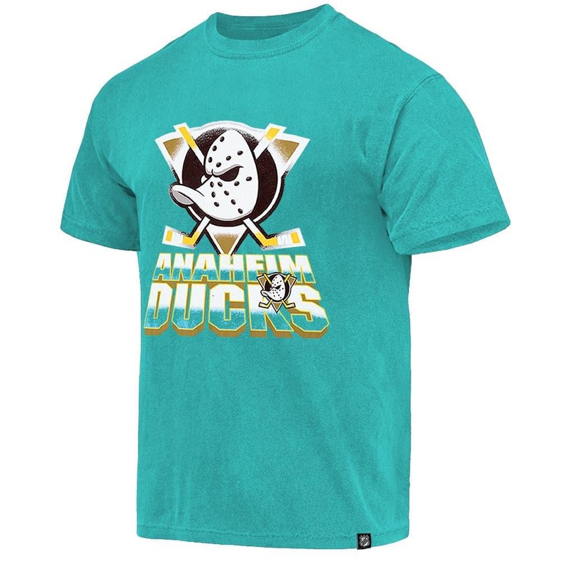 Anaheim Mighty Ducks NHL Shadow Graphic Vintage T-Shirt – Faded Teal