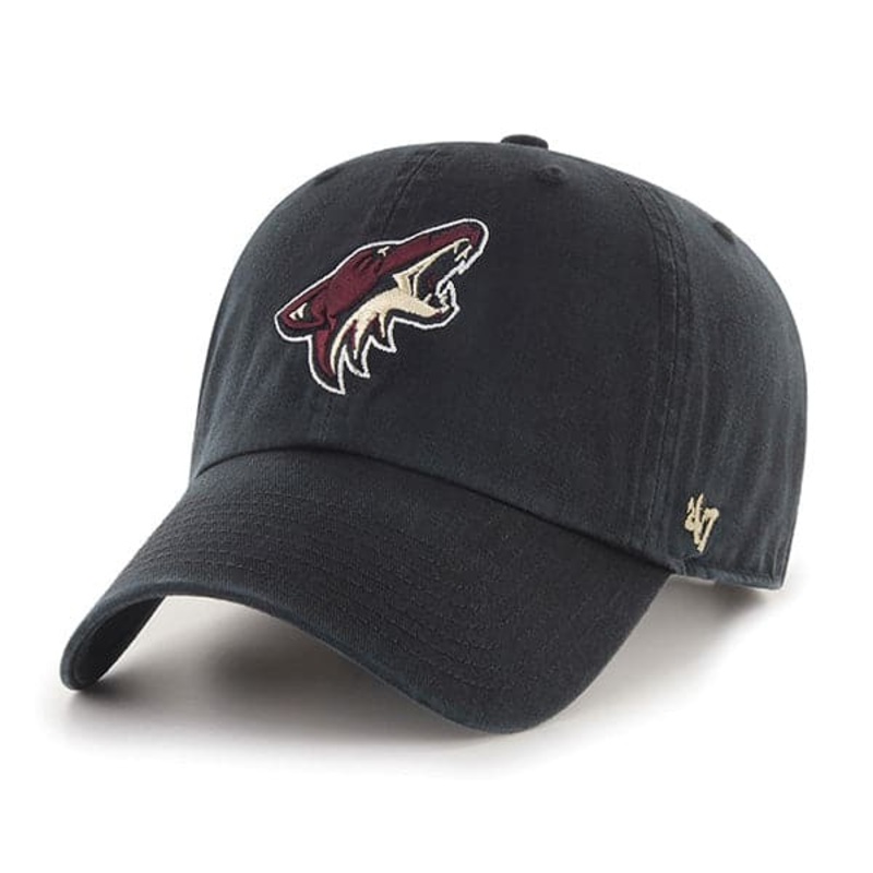 Arizona Coyotes ’47 NHL Team Clean Up Strapback Hat – Black