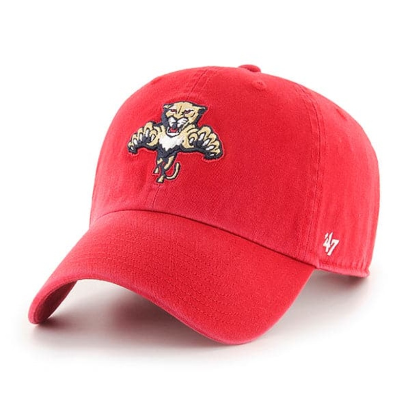 Florida Panthers ’47 NHL Team Clean Up Strapback Hat – Red