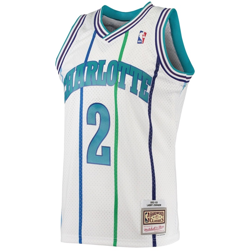 Larry Johnson Charlotte Hornets 92-93 Home Mitchell & Ness NBA Swingman Jersey – White