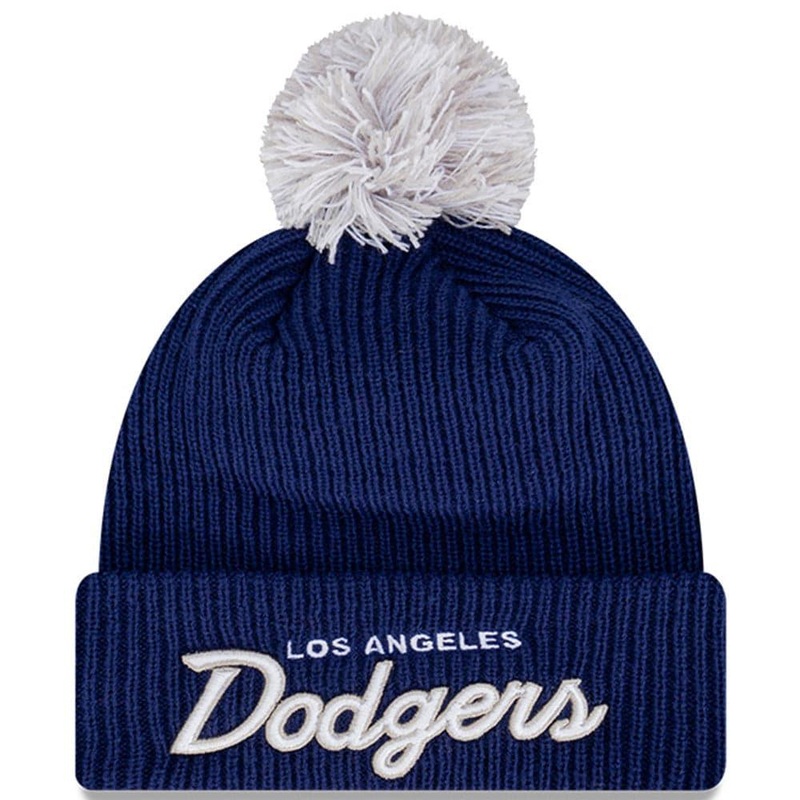 Los Angeles Dodgers New Era MLB Pom Script Beanie – Blue