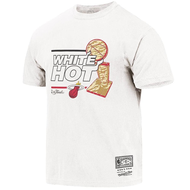 Miami Heat Mitchell & Ness NBA White Hot Finals Vintage T-Shirt – Vintage White
