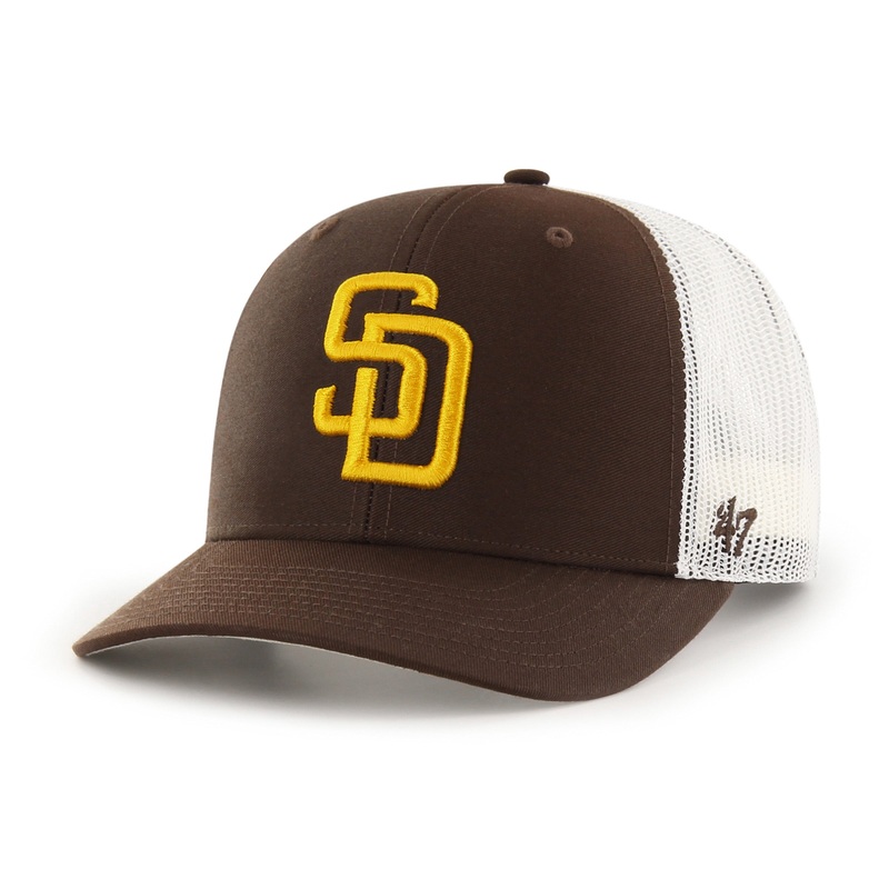 MLB San Diego Padres ’47 Primary Trucker Snapback Hat – Brown