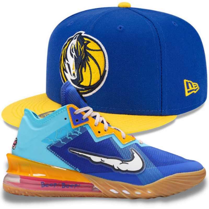 New Era Dallas Mavericks Fitted Hat w/ Space Jam x LeBron 18 Low ‘Wile E. x Roadrunner’
