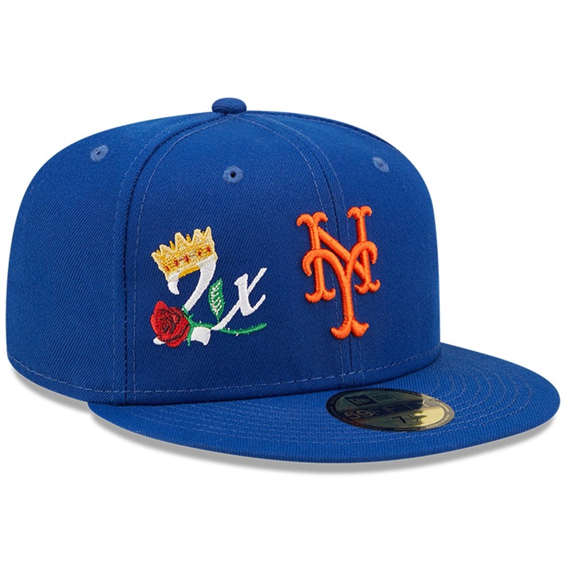 New York Mets New Era MLB Crown Champs 59FIFTY Fitted Hat – Blue