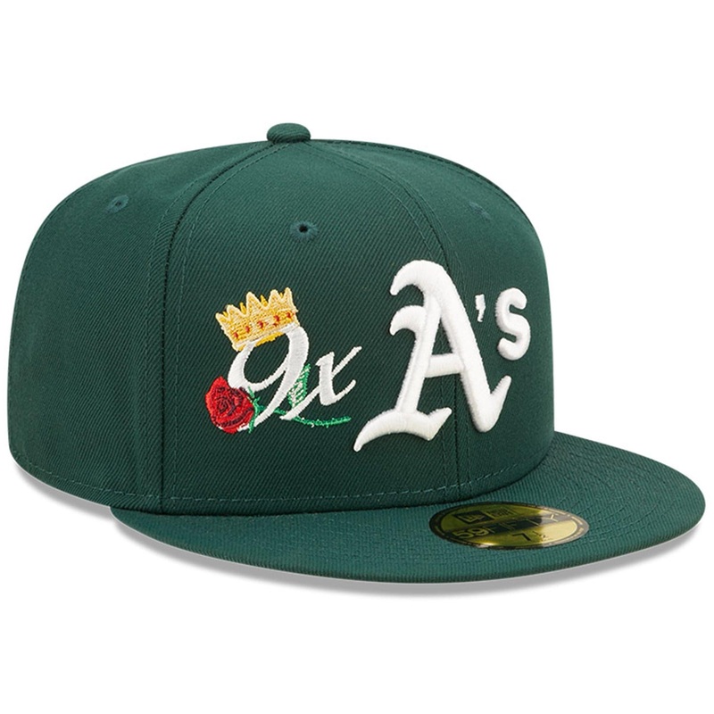 Oakland Athletics New Era MLB Crown Champs 59FIFTY Fitted Hat – Green