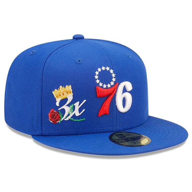 Philadelphia 76ers New Era NBA Crown Champs 59FIFTY Fitted Hat – Blue