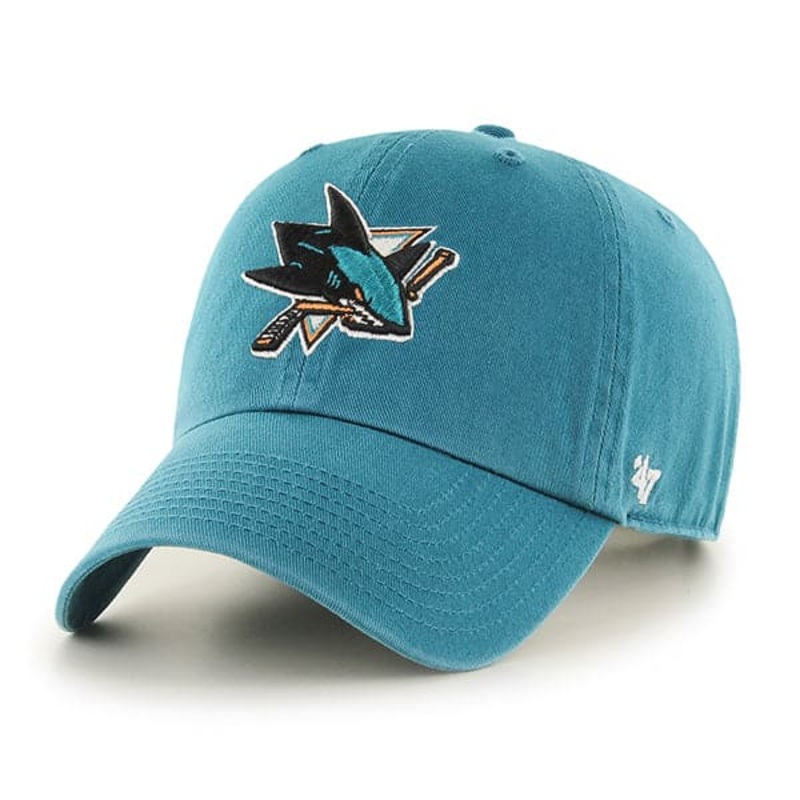 San Jose Sharks ’47 NHL Team Clean Up Strapback Hat – Teal