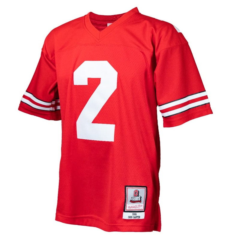 Cris Carter Ohio State Buckeyes 86-87 Mitchell & Ness NCAA Legacy Jersey – Red