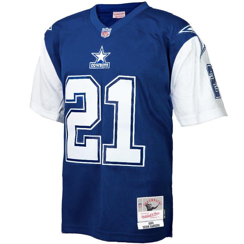 Deion Sanders Dallas Cowboys 95-96 Mitchell & Ness NFL Throwback Legacy Jersey – Royal