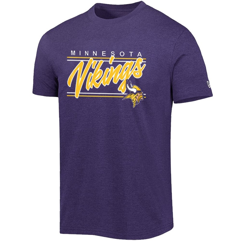 Minnesota Vikings New Era NFL Script Block Bi-Blend T-Shirt – Purple