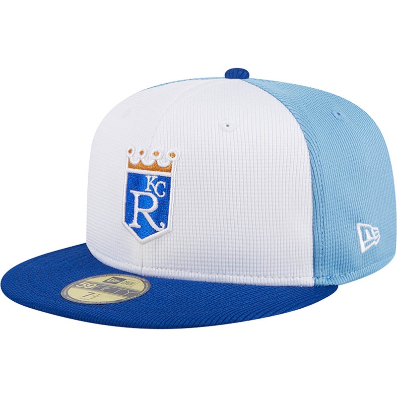 MLB Kansas City Royals New Era 2025 Batting Practice 59FIFTY Fitted Hat – White