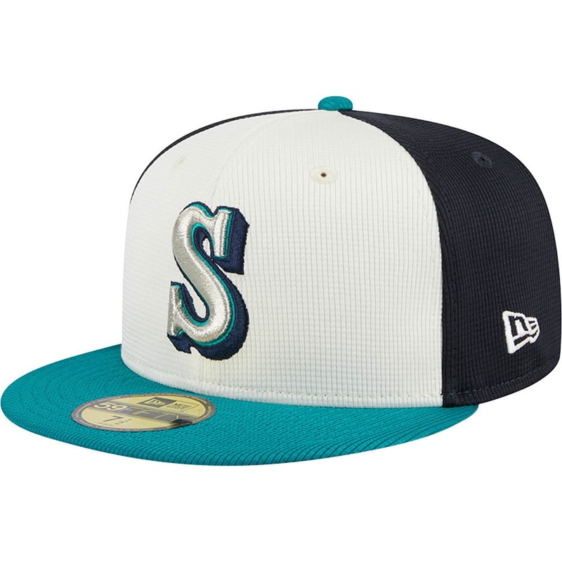 MLB Seattle Mariners New Era 2025 Batting Practice 59FIFTY Fitted Hat – White