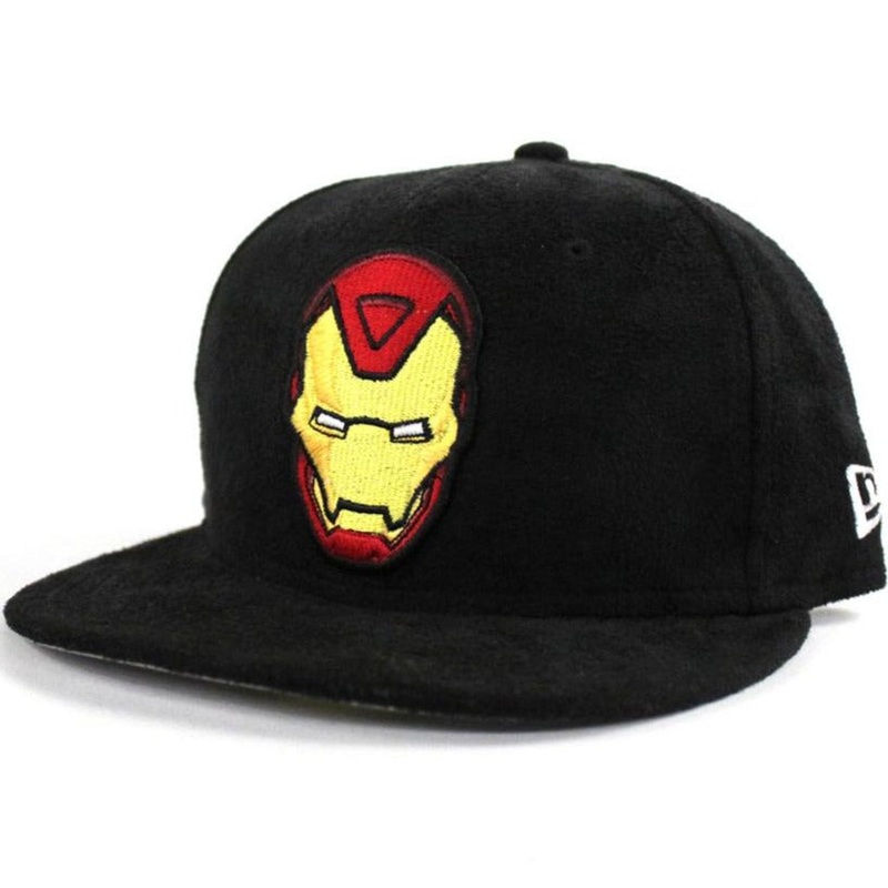 New Era Iron Man Black Suede 59FIFTY Fitted Hat