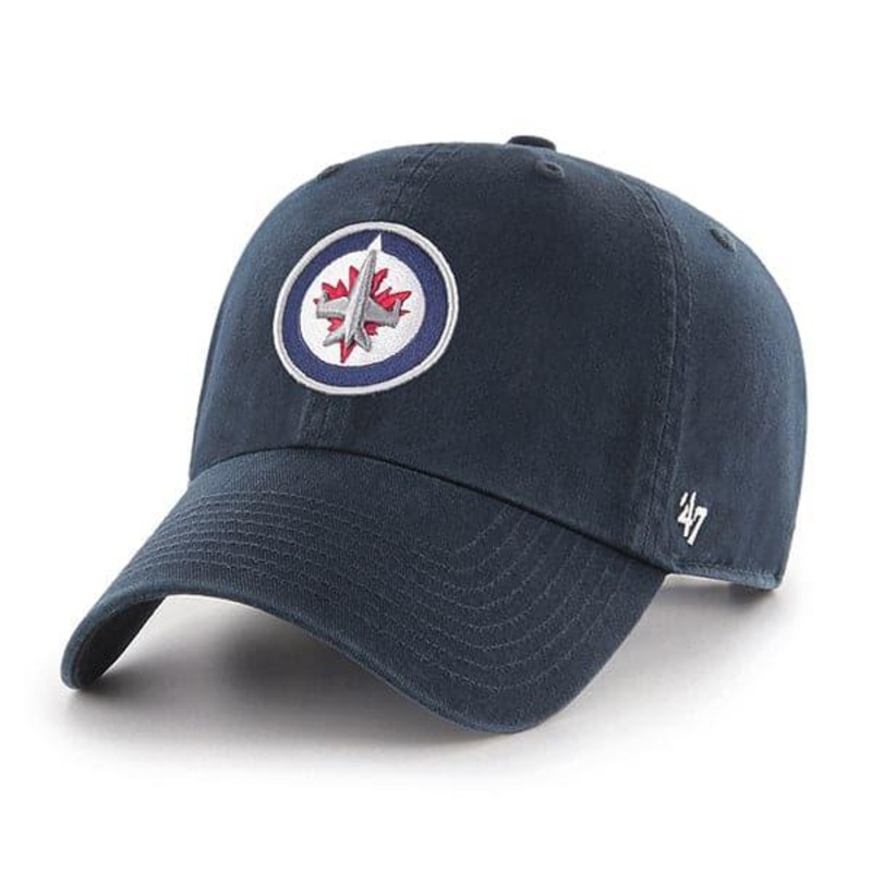 Winnipeg Jets ’47 NHL Team Clean Up Adjustable Strapback Hat – Navy