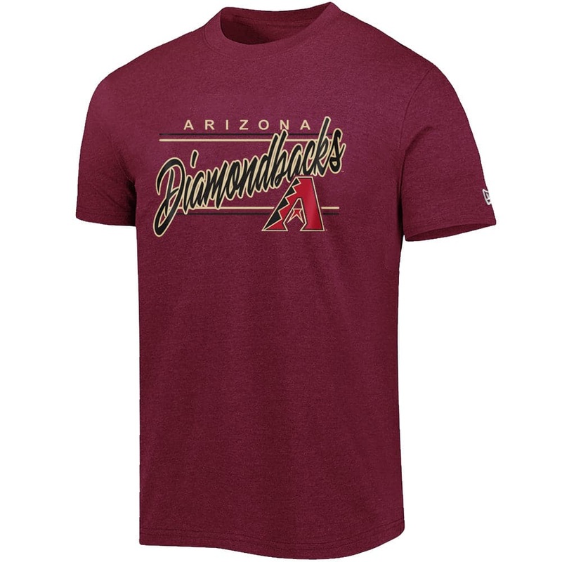 Arizona Diamondbacks New Era MLB Team Script Block Bi-Blend T-Shirt – Black