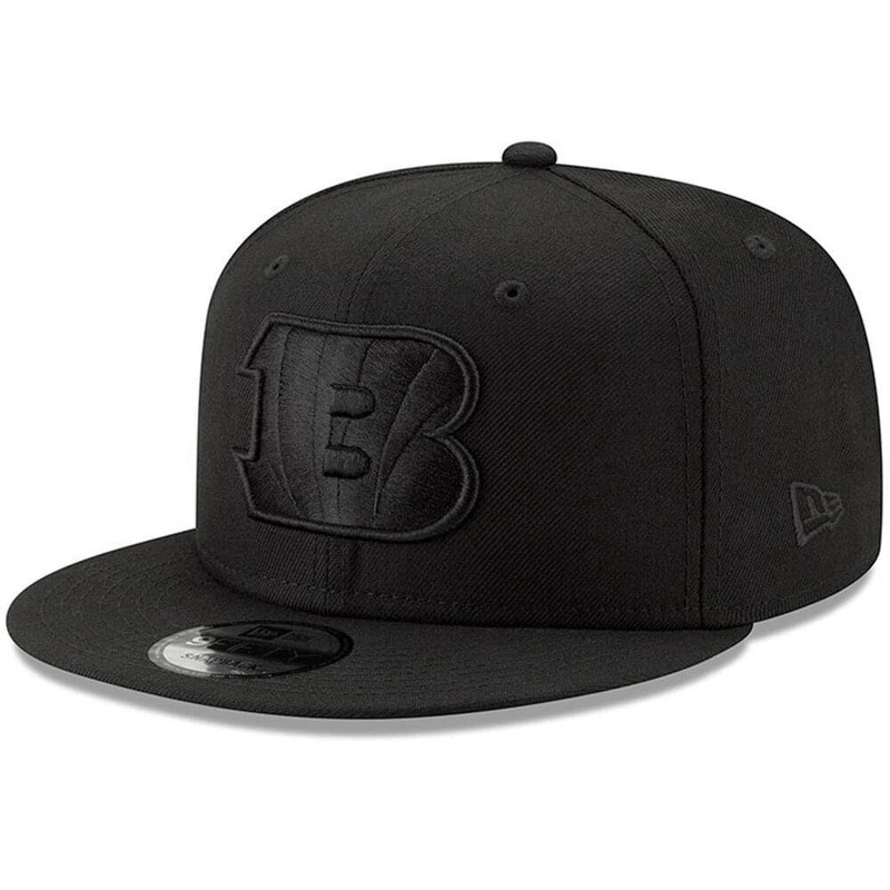 Cincinnati Bengals New Era NFL Black On Black 9FIFTY Snapback Hat – Black