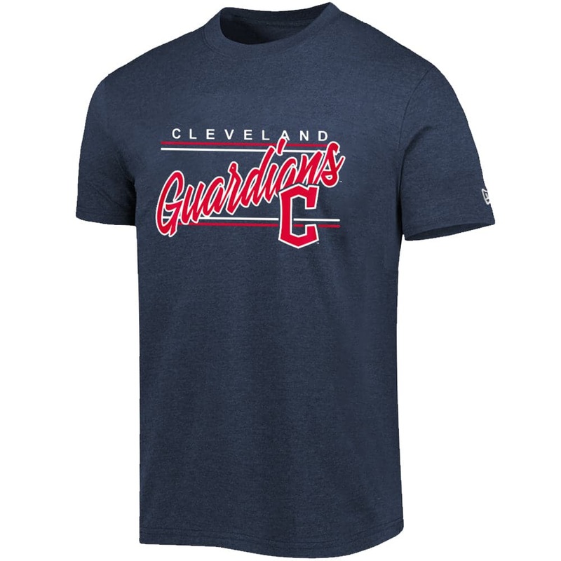 Cleveland Guardians New Era MLB Team Script Block Bi-Blend T-Shirt – Navy