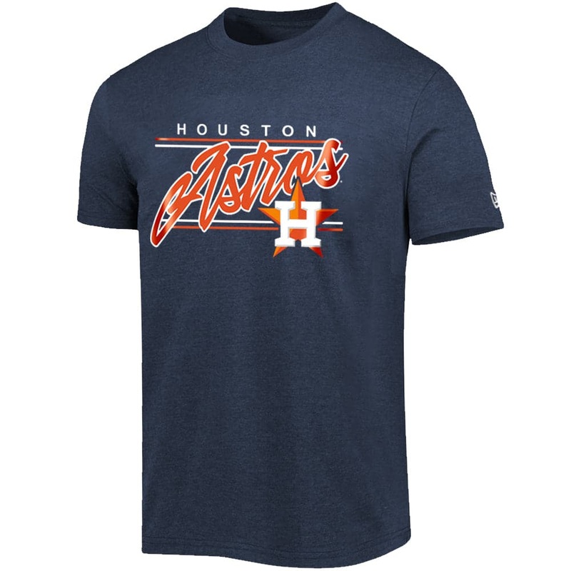 Houston Astros New Era MLB Team Script Block Bi-Blend T-Shirt – Navy