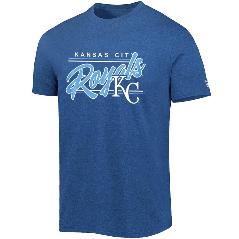 Kansas City Royals New Era MLB Team Script Block Bi-Blend T-Shirt – Blue