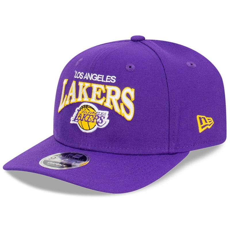 Los Angeles Lakers New Era NBA Team Arch Pre-Curved OF 9FIFTY Snapback Hat – Purple