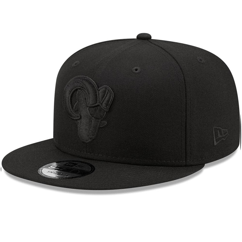 Los Angeles Rams New Era NFL Black On Black 9FIFTY Snapback Hat – Black