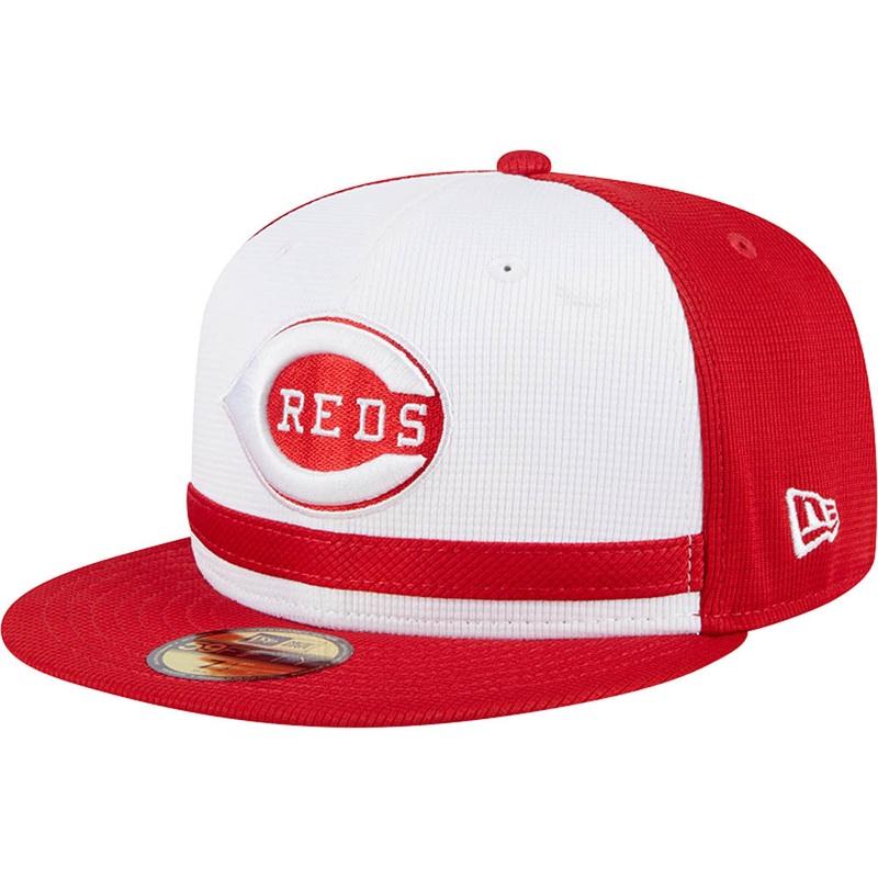 MLB Cincinnati Reds New Era 2025 Batting Practice 59FIFTY Fitted Hat – White