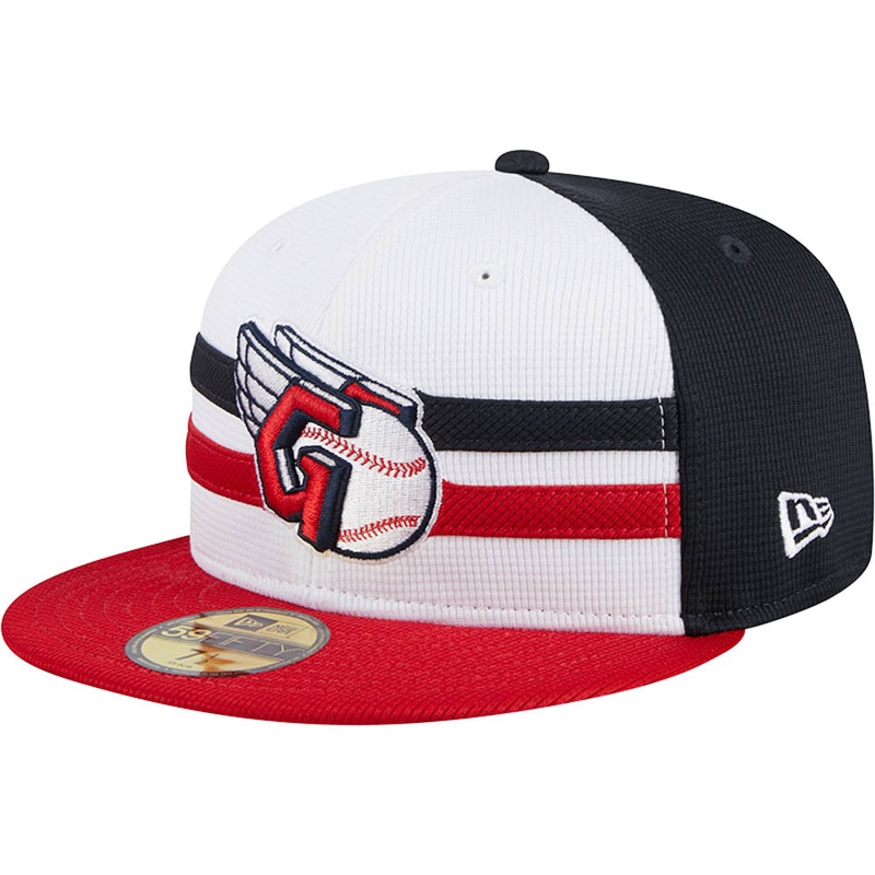 MLB Cleveland Guardians New Era 2025 Batting Practice 59FIFTY Fitted Hat – White
