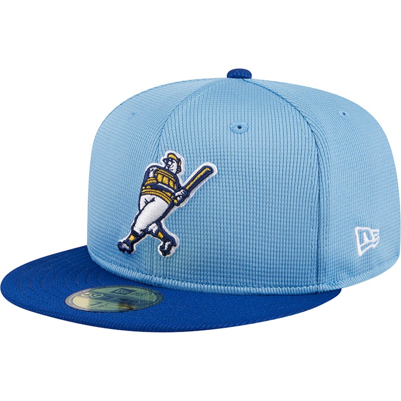 MLB Milwaukee Brewers New Era 2025 Batting Practice 59FIFTY Fitted Hat – Blue