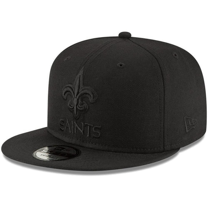 New Orleans Saints New Era NFL Black On Black 9FIFTY Snapback Hat – Black
