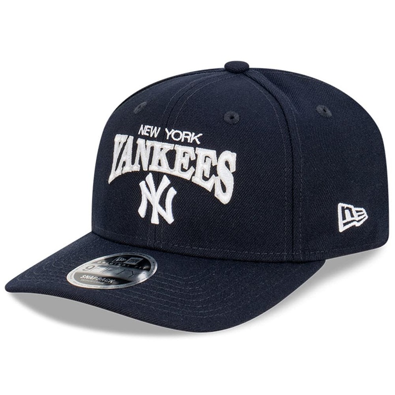 New York Yankees New Era MLB Team Arch Pre-Curved OF 9FIFTY Snapback Hat – Navy