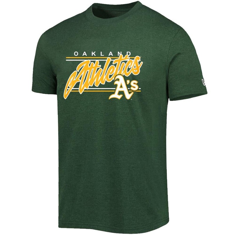 Oakland Athletics New Era MLB Team Script Block Bi-Blend T-Shirt – Green