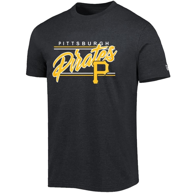 Pittsburgh Pirates New Era MLB Team Script Block Bi-Blend T-Shirt – Black
