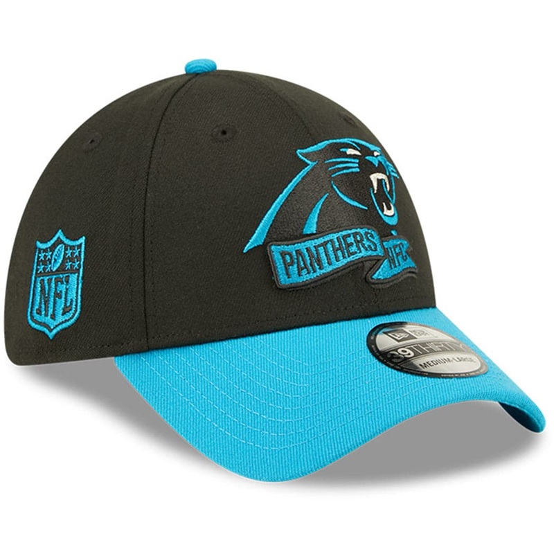 Carolina Panthers New Era NFL 22 Sideline Secondary 39THIRTY Stretch Fit Hat – Black