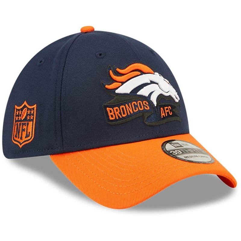 Denver Broncos New Era NFL 22 Sideline Secondary 39THIRTY Stretch Fit Hat – Navy
