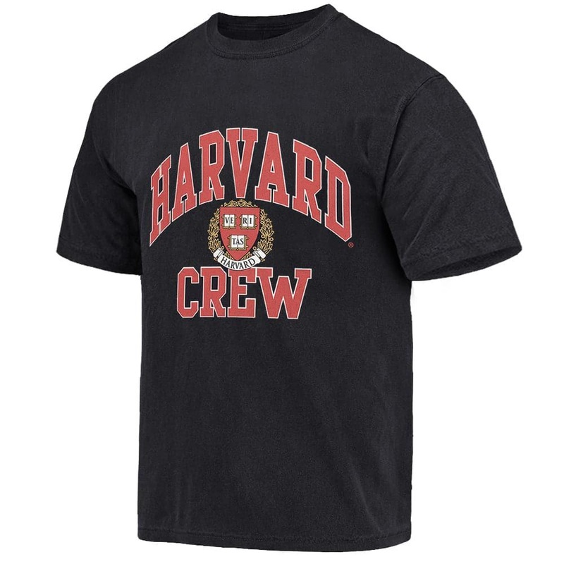 Harvard Crimson NCAA Team Arch Vintage T-Shirt – Faded Black
