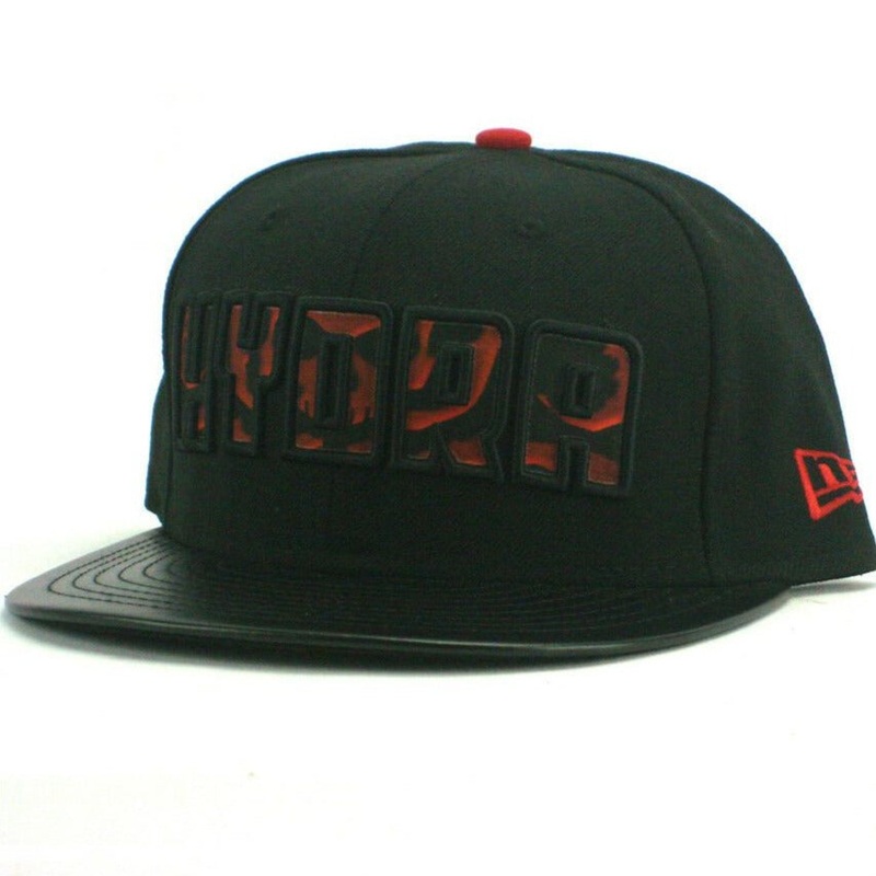 New Era Hydra Marvel Comics Black/Red Leather Bill 59FIFTY Fitted Hat