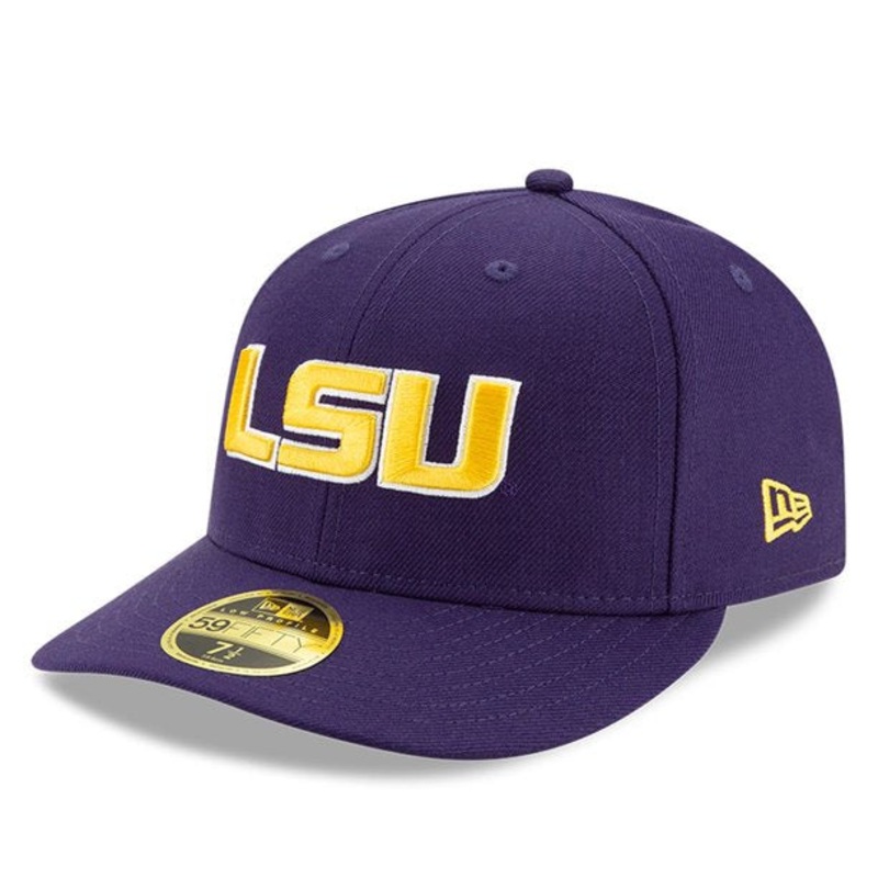 New Era LSU Tigers Purple Basic Low Profile 59FIFTY Fitted Hat