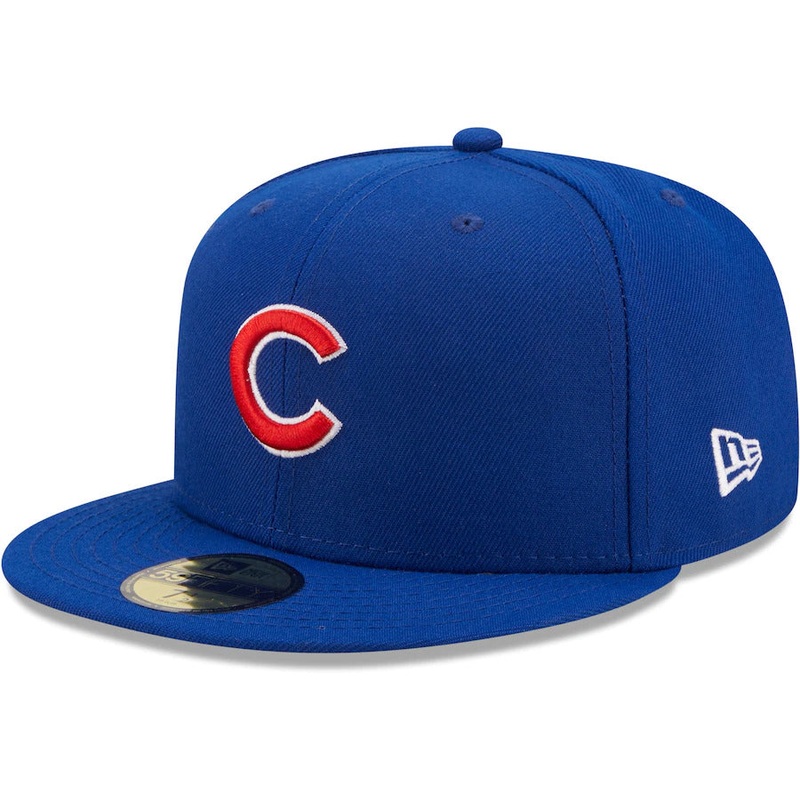 New Era Royal Chicago Cubs Logo Side 59FIFTY Fitted Hat