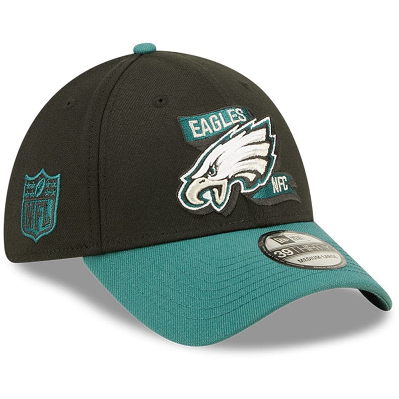 Philadelphia Eagles New Era NFL 22 Sideline Secondary 39THIRTY Stretch Fit Hat – Black