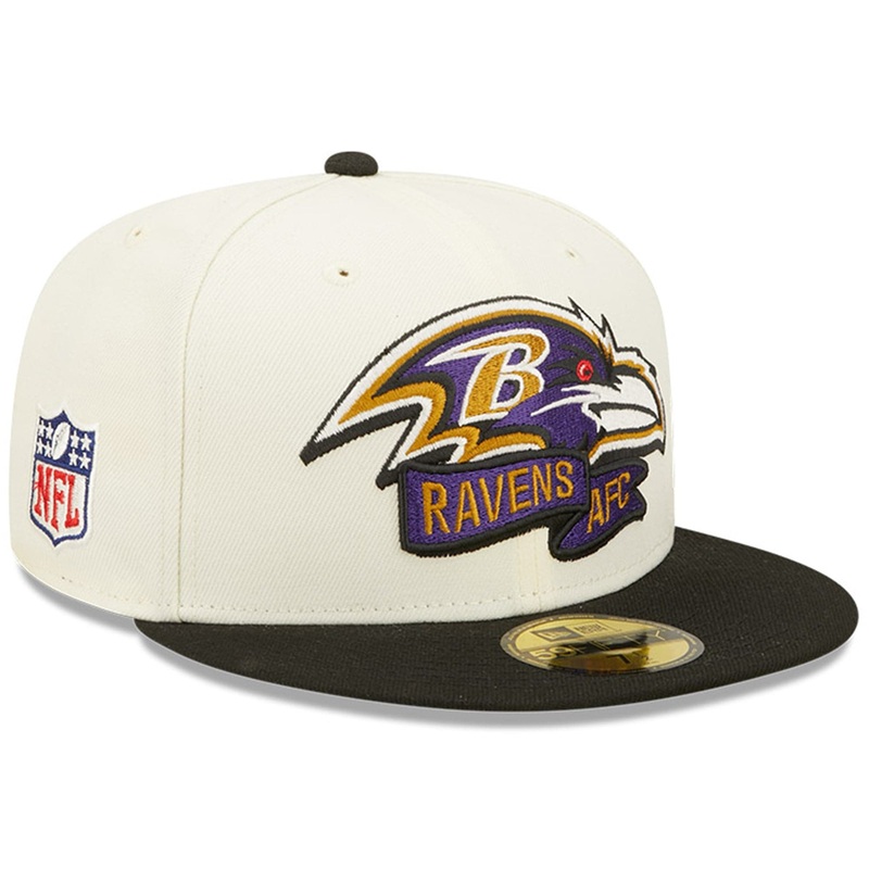 Baltimore Ravens New Era NFL 22 Sideline 59FIFTY Fitted Hat – Chrome White
