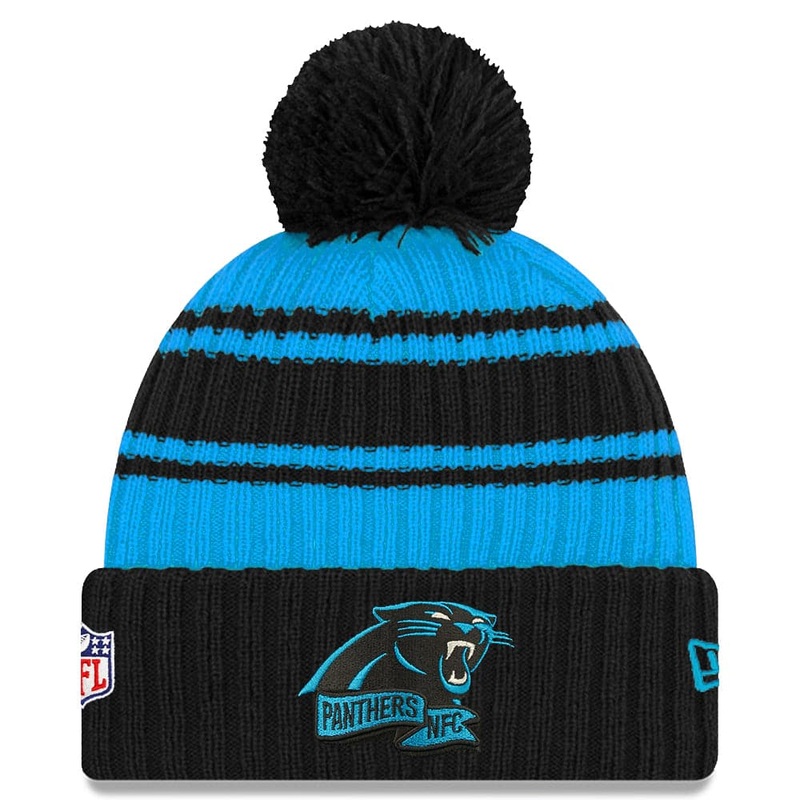 Carolina Panthers New Era NFL 22 Alt Sideline Knit Beanie – Black