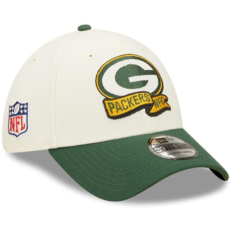 Green Bay Packers New Era NFL 22 Sideline 39THIRTY Stretch Fit Hat – Chrome White