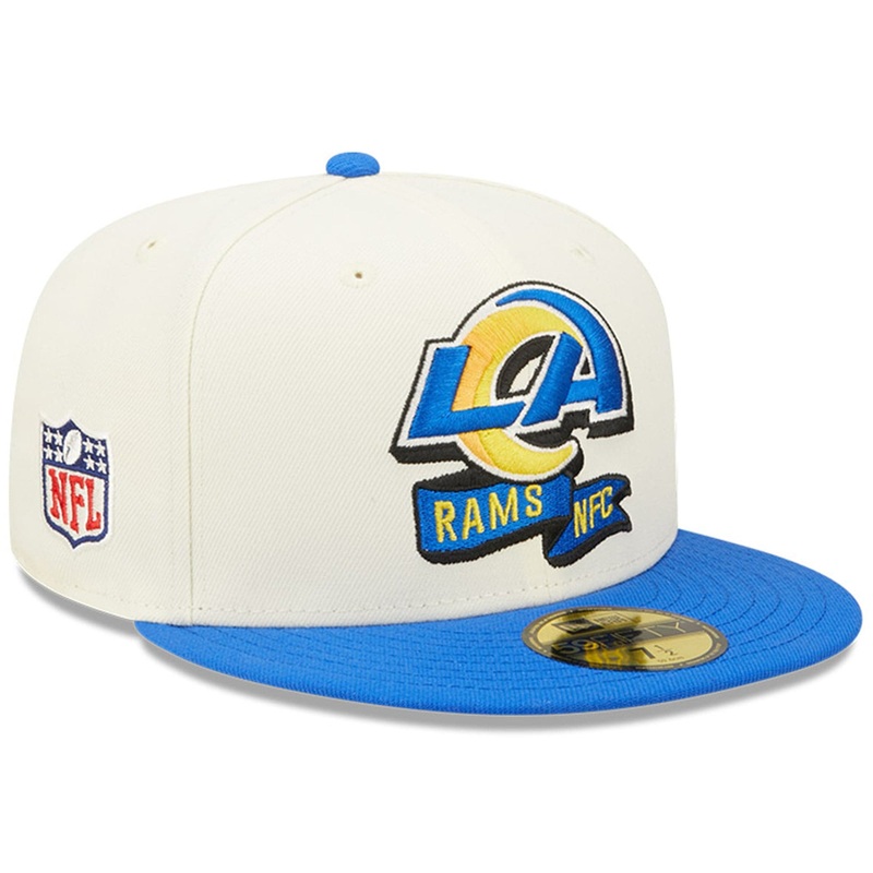 Los Angeles Rams New Era NFL 22 Sideline 59FIFTY Fitted Hat – Chrome White