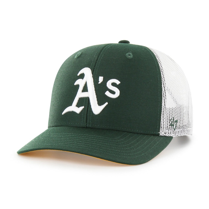 MLB Oakland Athletics ’47 Primary Trucker Snapback Hat – Green